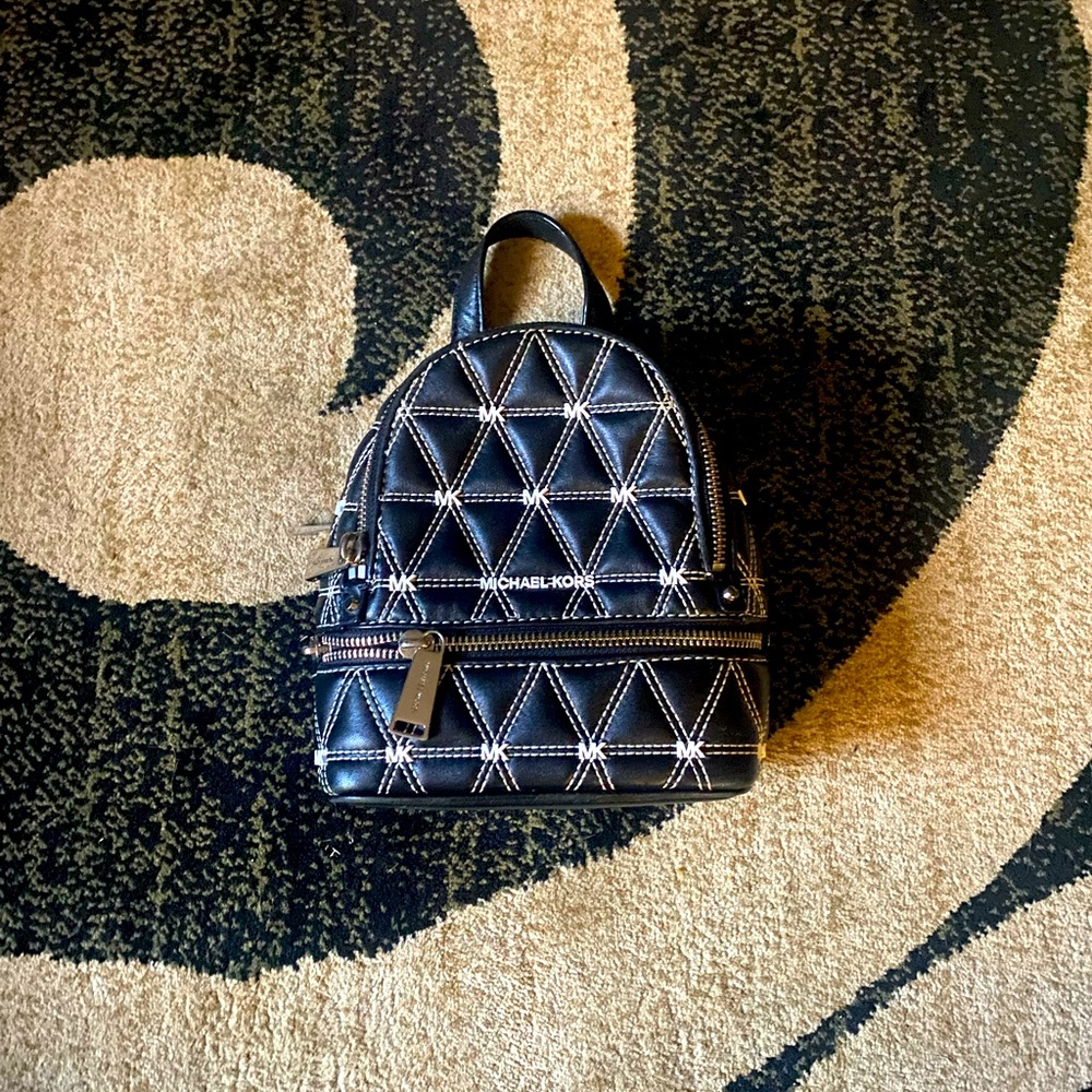 Michael Kors leather mini backpack purse